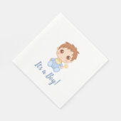 男の赤ちゃんブルージャンプスーツ スタンダードランチョンナプキン (角)