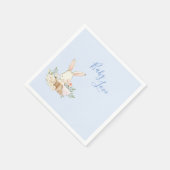 男の赤ちゃんブルースクリプトキュートかわいい愛らしい赤ちゃんシャワー スタンダードカクテルナプキン (角)