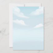 男の赤ちゃんブルーストークボホベイビーシャワー招待状 招待状 (裏面)