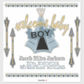 男の赤ちゃんブルーテペテント – キスカット シール (シート)