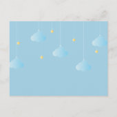 男の赤ちゃんブルートゥインクルトゥインクルフォトキュート誕生 案内ポストカード (裏面)