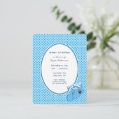 男の赤ちゃんブルートレインベアシャワーのお知らせ 招待状 (スタンド正面)