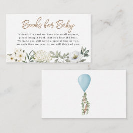 男の赤ちゃんブルーバルーンフローラ用ブック エンクロージャーカード