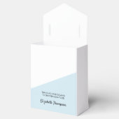 男の赤ちゃんブルーパーソナライズされたベビーシャワー フェイバーボックス (オープン)