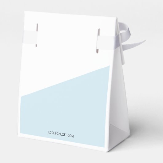 男の赤ちゃんブルーパーソナライズされたベビーシャワー フェイバーボックス (裏面サイド)