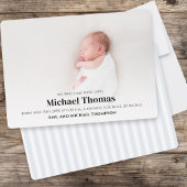 男の赤ちゃんブルーフォトシンプルーかわいいストライプ