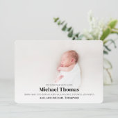 男の赤ちゃんブルーフォトシンプルーかわいいプストライプのライド (スタンド正面)