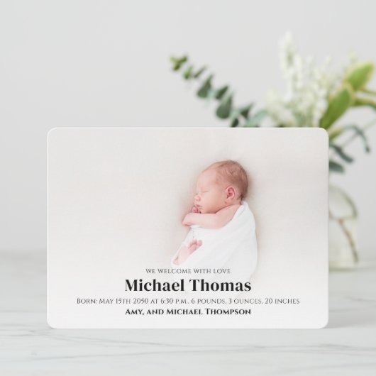 男の赤ちゃんブルーフォトシンプルーかわいいプストライプのライド (スタンド正面)