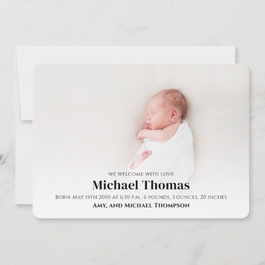 男の赤ちゃんブルーフォトシンプルーかわいいプストライプのライド (正面)