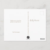 男の赤ちゃんブルーフォト《キリスト教》洗礼式や命名式と誕生日 ポストカード (裏面)