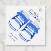 男の赤ちゃんブルーブーティベビーシャワー フェイバータグ (裏面)