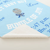 男の赤ちゃんブルーベビーラトルのアップロード写真 シェルパブランケット (3/4)