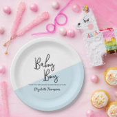 男の赤ちゃんブルーベモダンビーシャワー ペーパープレート (パーティー)