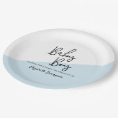 男の赤ちゃんブルーベモダンビーシャワー ペーパープレート (アングル)