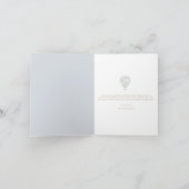 男の赤ちゃんブルーホットエアバルーン サンキューカード (内部)