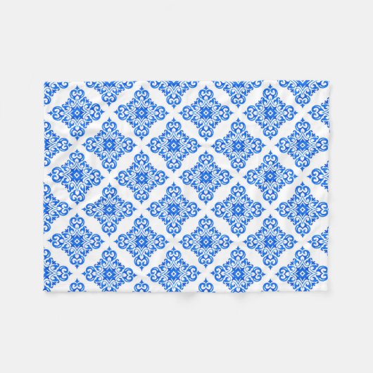 男の赤ちゃんブルーホワイト子供部屋ベッドルーム座標 フリースブランケット (正面(横))