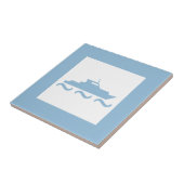 男の赤ちゃんブルーボート タイル (側面)