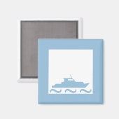 男の赤ちゃんブルーボート マグネット (正面/裏面)