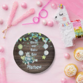 男の赤ちゃんブルーライノ ペーパープレート (パーティー)