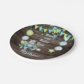 男の赤ちゃんブルーライノ ペーパープレート (アングル)