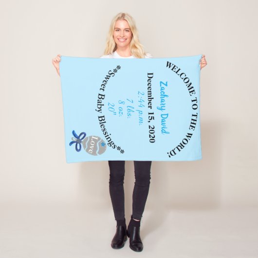 男の赤ちゃんブルーラトルフリースブランケット フリースブランケット (インサイチュ)