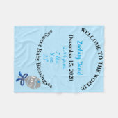 男の赤ちゃんブルーラトルフリースブランケット フリースブランケット (正面(横))