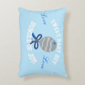 男の赤ちゃんブルーラトル誕生統計 アクセントクッション (正面(垂直))