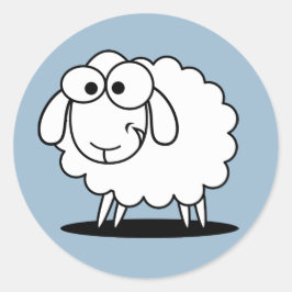 男の赤ちゃんブルーラムステッカー ラウンドシール