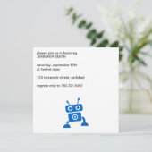 男の赤ちゃんブルーロボット招待状 招待状 (スタンド正面)