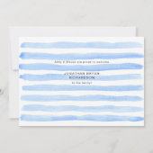 男の赤ちゃんブルーワンフォトウェルカム誕生のお知らせ 招待状 (裏面)