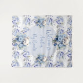 男の赤ちゃんブルー性別による写真の背景の表示 タペストリー (正面(横))