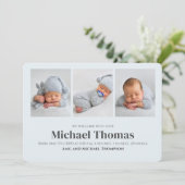 男の赤ちゃんブルー数々のフォトシンプルーかわいいプレイド (スタンド正面)