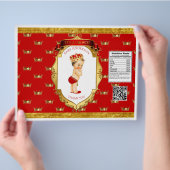 男の赤ちゃんプリンスレッド金ゴールドチップバッグラッパー チラシ (手)