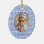 男の赤ちゃんヘブライ語命名式ユダヤ人写真 セラミックオーナメント (右)