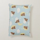 男の赤ちゃんベアオンクラウド装飾用クッション アクセントクッション (裏面(縦))