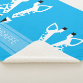 男の赤ちゃんベイムキリンブルーブランケット シェルパブランケット (3/4)