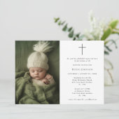 男の赤ちゃんベビーガール《キリスト教》洗礼式や命名式写真バプテスマ 招待状 (スタンド正面)