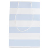 男の赤ちゃんベビーシャワーかわいいフクロウブルー抱き枕 ミディアムペーパーバッグ (裏面)