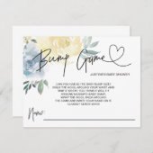 男の赤ちゃんベビーシャワーゲームのバンプ推測カード エンクロージャーカード (正面/裏面)