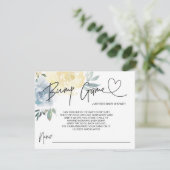 男の赤ちゃんベビーシャワーゲームのバンプ推測カード エンクロージャーカード (スタンド正面)