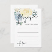 男の赤ちゃんベビーシャワーゲーム祈りの言葉カードハート エンクロージャーカード (正面/裏面)