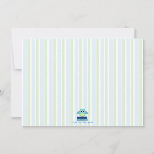 男の赤ちゃんベビーシャワー招待状用ブック 招待状 (裏面)