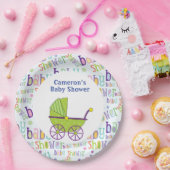 男の赤ちゃんベビーシャワー9インチプレート ペーパープレート (パーティー)