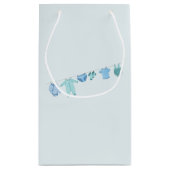 男の赤ちゃんベビーシャワー スモールペーパーバッグ (裏面)