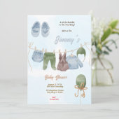 男の赤ちゃんベビーシャワー 招待状 (スタンド正面)