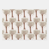 男の赤ちゃんベビー野生動物 ラッピングペーパーシート (正面)