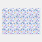 男の赤ちゃんホエールアドベンチャータイル模様 ラッピングペーパーシート (正面)