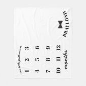 男の赤ちゃんボウタイ毎月マイルストーンブランケット フリースブランケット (正面)