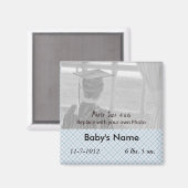 男の赤ちゃんボタン(ピン)のお知らせ マグネット (正面/裏面)