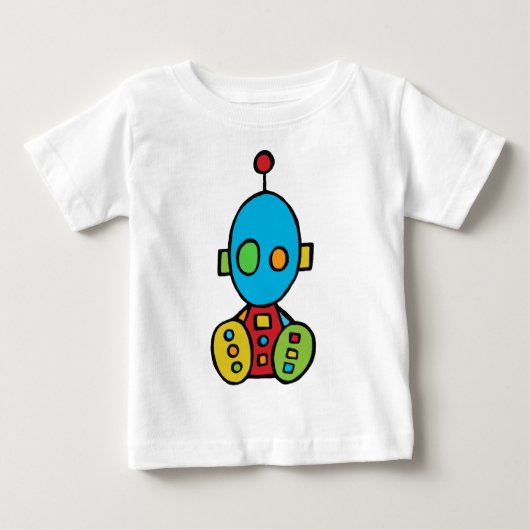 男の赤ちゃんボット ベビーTシャツ (正面)